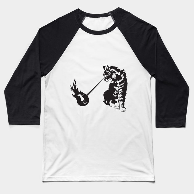 Killer Cat Baseball T-Shirt by DesignBySolaz